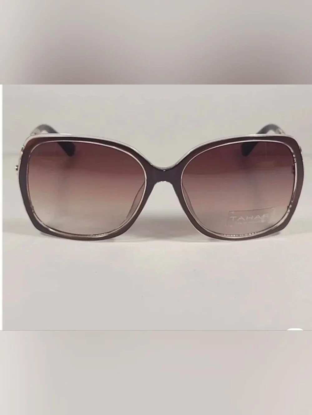 Tahari Butterfly Vented Sunglasses Brown Gradient Lens TH724 BRN